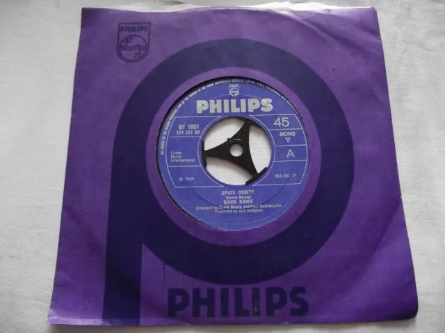 David Bowie ~ Space Oddity ** 1969 Uk Philips 7" Ex+