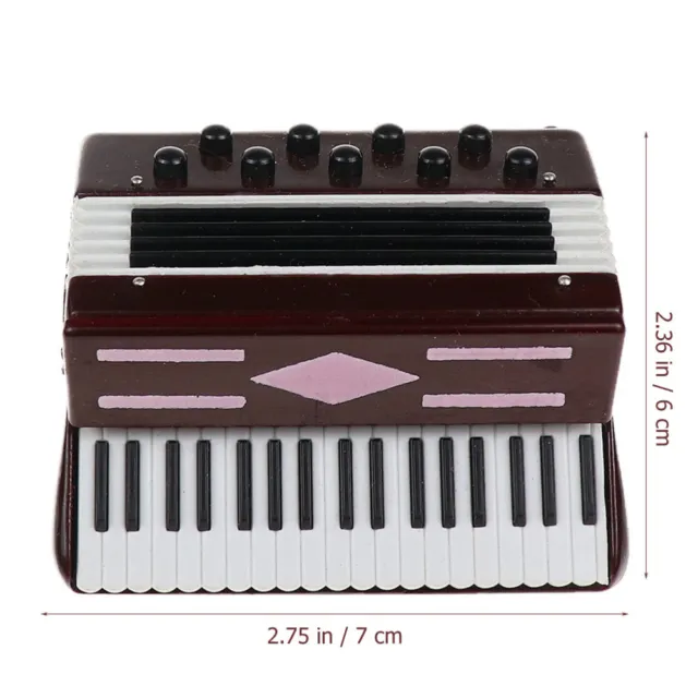 Dollhouse Accordion Micro Toys Miniature Musical Instrument