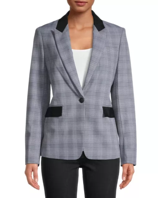 RAG & BONE Rylie Glen Plaid Grosgrain Trim Blazer Italy Net-A-Porter 6 NWT $595