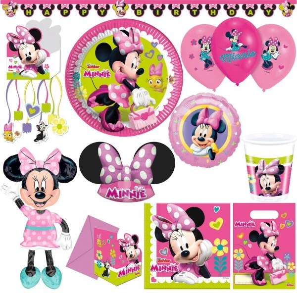 8er Pack Minnie Maus Partytüten Für Den 1. Geburtstag – Rosa Mit Weißen Punkten, Ca. 23x16 Cm