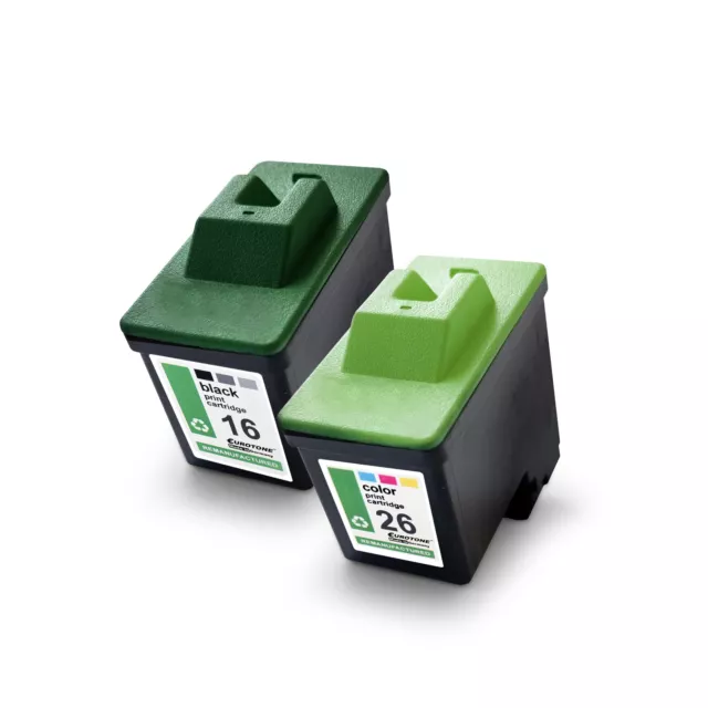 2x Eco Cartucho 1+1 Sustituido Lexmark NO16 NO17 NO26 NO27 16+17 26+27