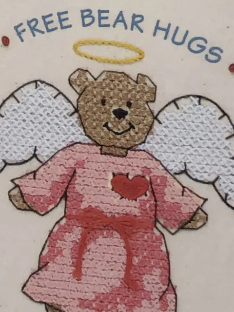 FREE BEAR HUGS Learn A Craft Stamped Cross Stitch Kit New 1998 Dimensions