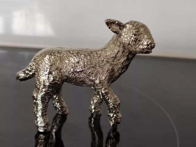 SILVER COLOURED METAL "LAMB" Ornament approx 2" in height