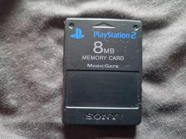 Official Sony Playstation 2 Memory Card PS2 Magicgate Black 8mb