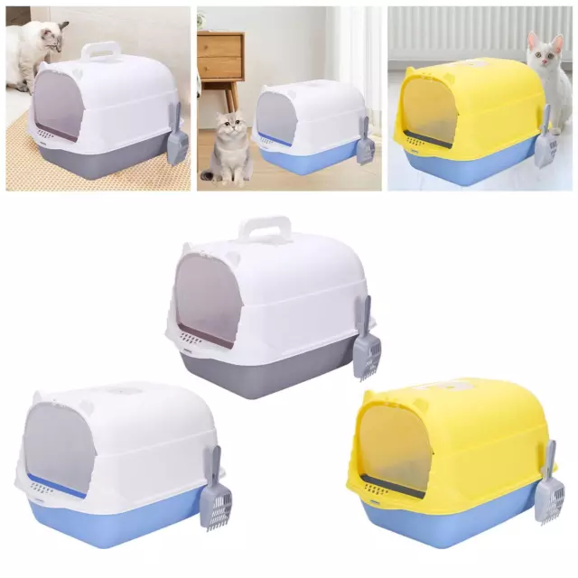 Cat Litter Box with Lid Detachable for Indoor Cats Durable Pet Supplies Anti
