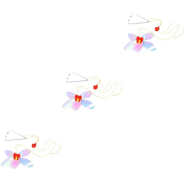 3x canne à pêche de chats jouets interactifs de chat