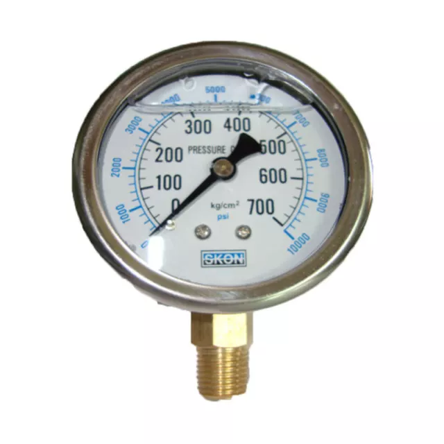 60MM Hydraulic Pressure/Seismic Oil Filled Pressure Gauge Meter700KG 10000psi jx