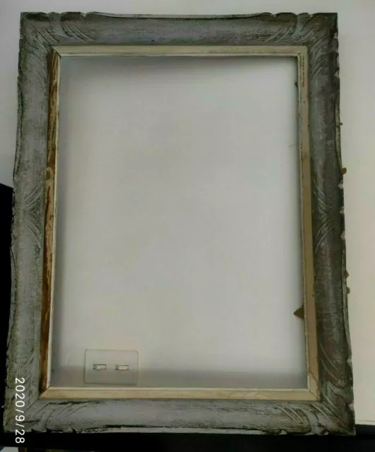 Grand Ancien Cadre Montparnasse En Bois Sculpté.old Montparnasse Frame In Wood