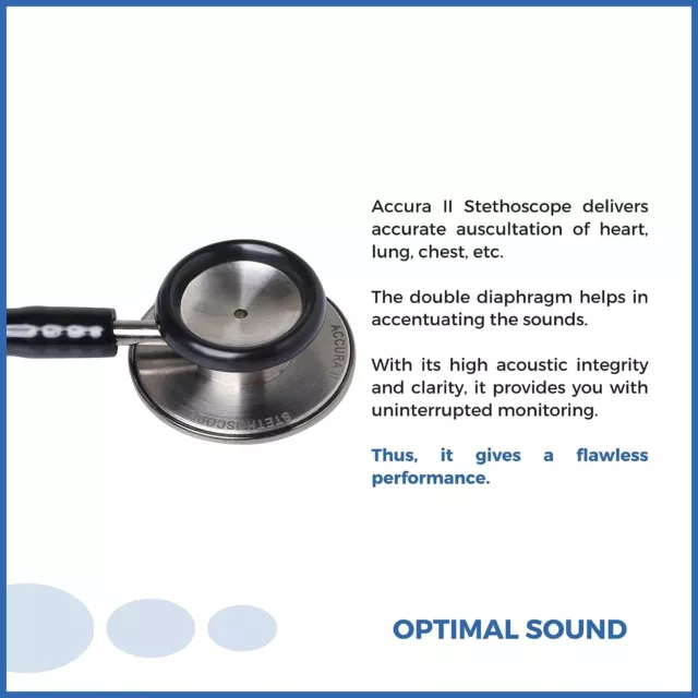 Ss Acier Inoxydable Surveillance Stethoscope pour Médecins Et Médical Étudients 3