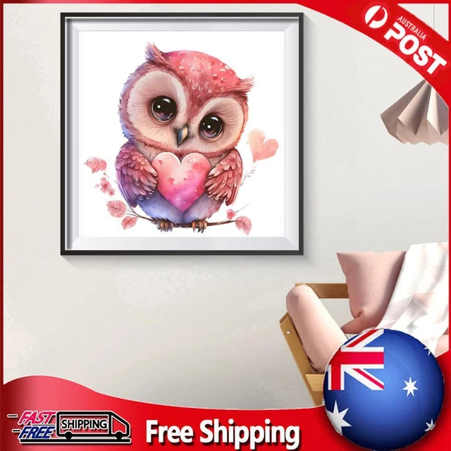 5D DIY Full Round Drill Diamond Painting Flower Owl Kit Home Decor Art Craft