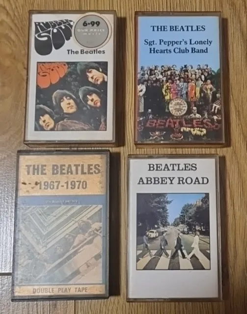 Beatles cassette tape Bundle X4 Rubber Soul Abbey Road SGT Pepper & 67 - 70