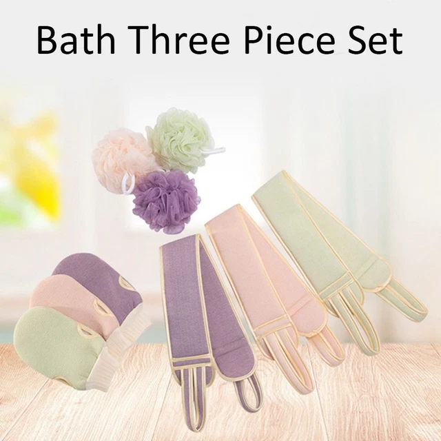 de bain exfoliant Boule de douche Gants de bain Brosse douce Épurateur de corps