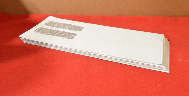 Lot of 12 Left Side Double Window Security Envelopes #9 ~8-7/8" x 3-7/8" NEW