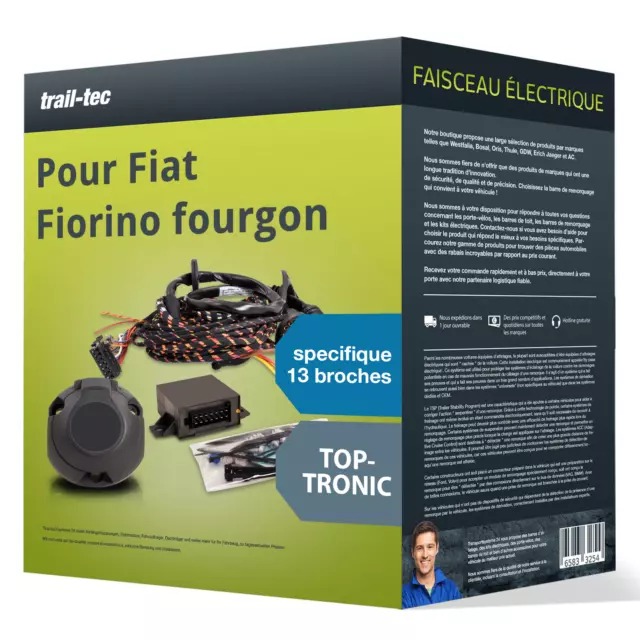 Faisceau spécifique 13 broches pour FIAT Fiorino fourgon type 225 trail-tec TOP