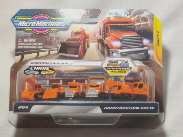 2020 Micro Machines Series 2 - CONSTRUCTION CREW- #04 - 5 trucks/cars -FREE SHIP