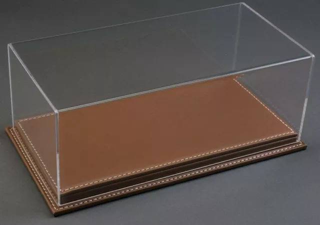 Atlantic Case Mulhouse 1:24 Acrylic Model Display Case Brown Leather Base 10077