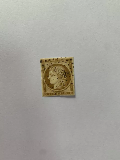 Lot 103-Timbre de France Type Ceres,n 1 Oblitéré ,côte 350€