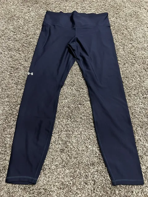 Under Armour Joggers Womens Small Blue Fitted Pants Windbreaker Breathable  Zip