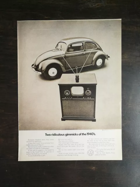 Vintage 1971 Volkswagen VW Beetle Bug Full Page Original Ad 823