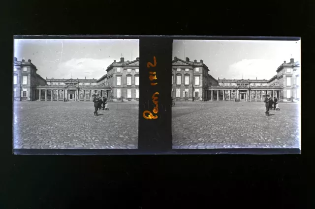 FRANCE Château de Compiègne NEGATIF Photo Plaque de verre 1929