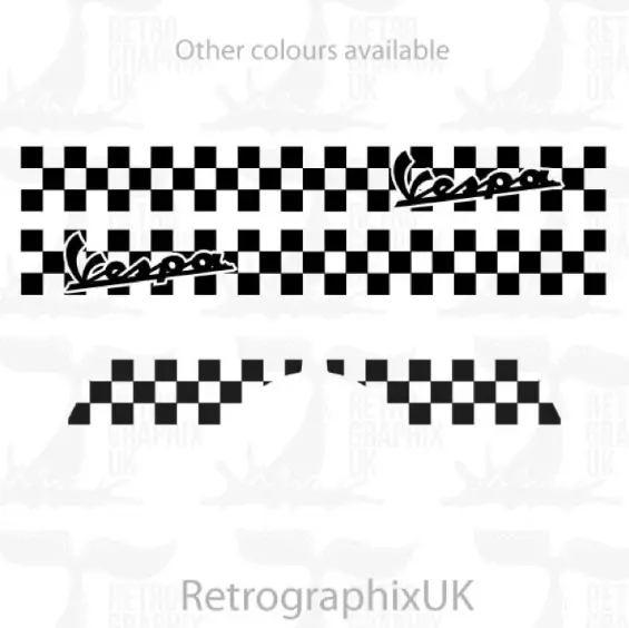 Vespa PX 2 tone side panels & m/guard | graphics | stickers | skinhead xxx ska .