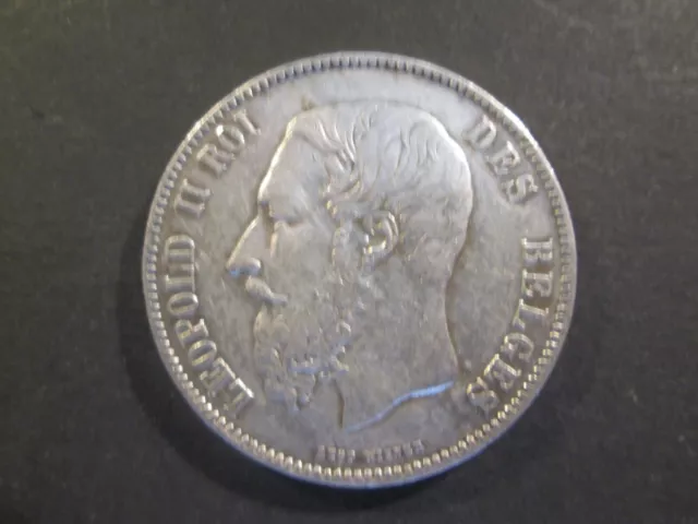 BELGIQUE Monnaie - 5 francs argent 1873 Léopold II