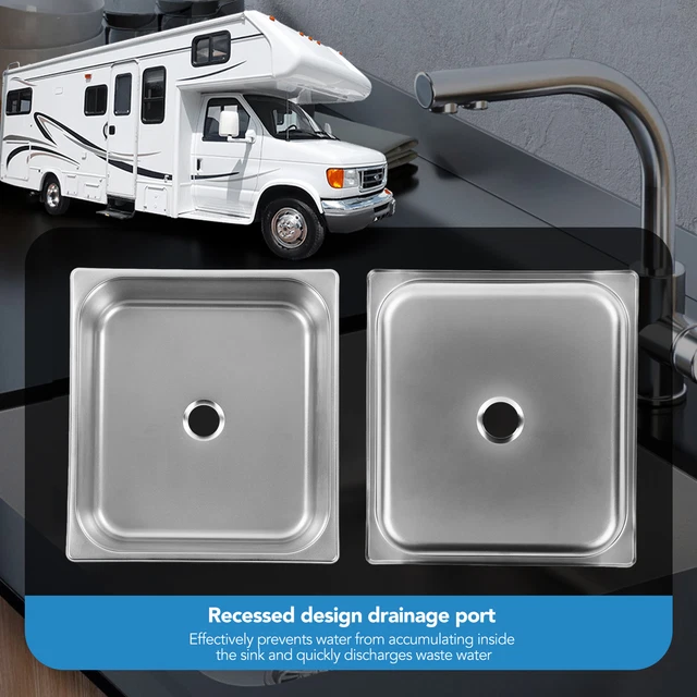 13.77 X 11.81 Inches Drop-in Kitchen Sink Single Bowl 304 Stainless Steel