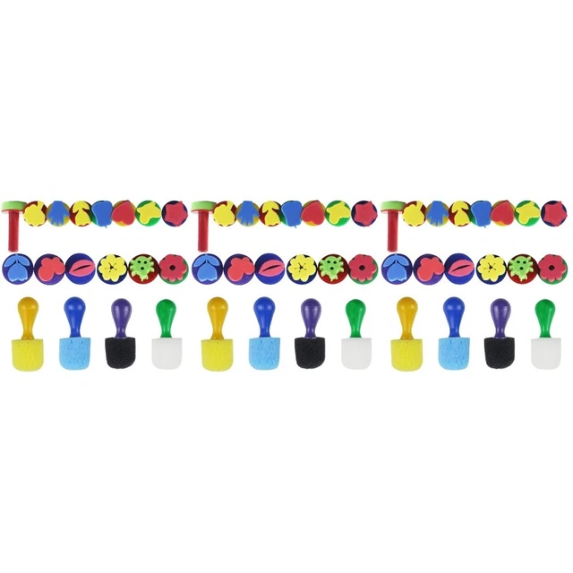 54 pcs assortiment peinture éponge pinceau Set Eva Sponges Outils de peinture