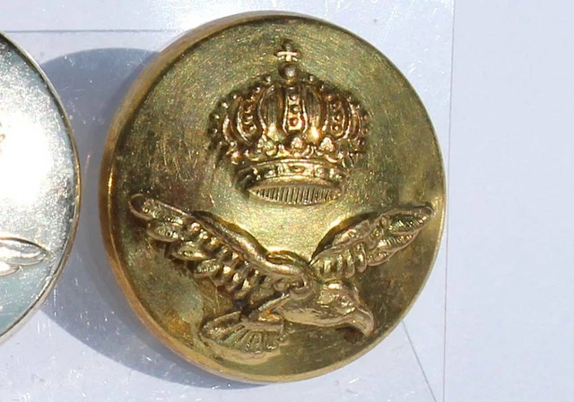 Broche Badge Royal Air Force Couronne Et Aigle - 23mm Diamètre - Produit Autorisé RAF - Métal Et Résine Dorée - 2