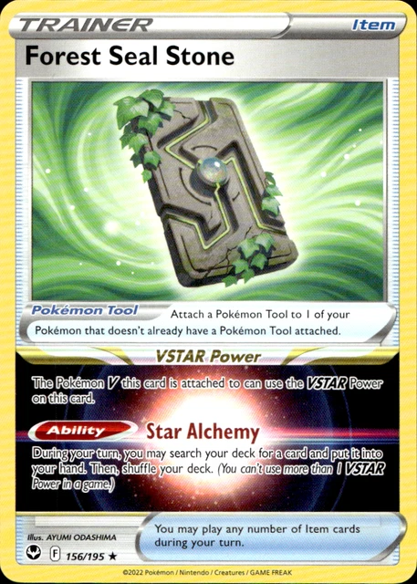 FOREST SEAL STONE 156/195 NON-HOLO SILVER TEMPEST Pokemon