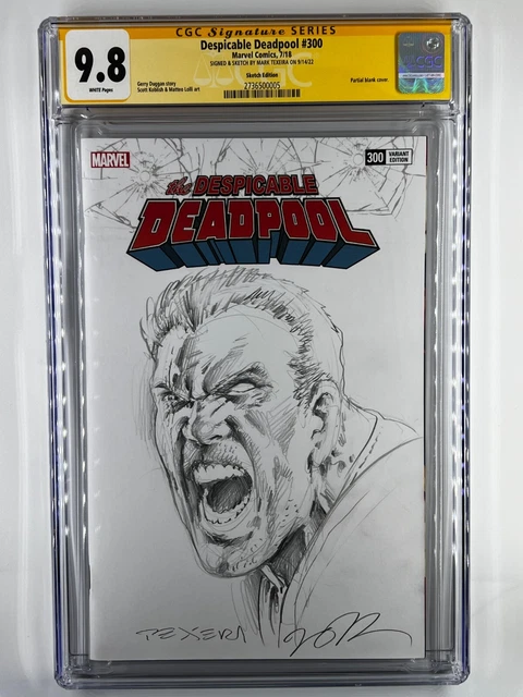 Despicable Deadpool #300 9.8 CGC Marvel Comics Signed/Sketch Mark Texeira