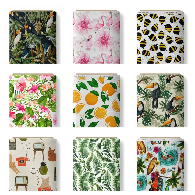 Digital Print Various Designs 100% Cotton Fabric Best Quality Uk Seller