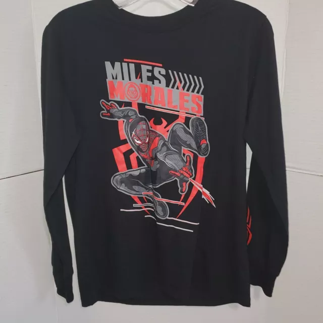 Spiderman Marvel Big  Boys'  Miles Morales  Long Sleeve Graphic T-Shirt  size L