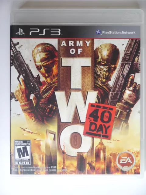 (G-1) Sony PlayStation 3 PS3. Army Of Two: The 40th Day. With Manual