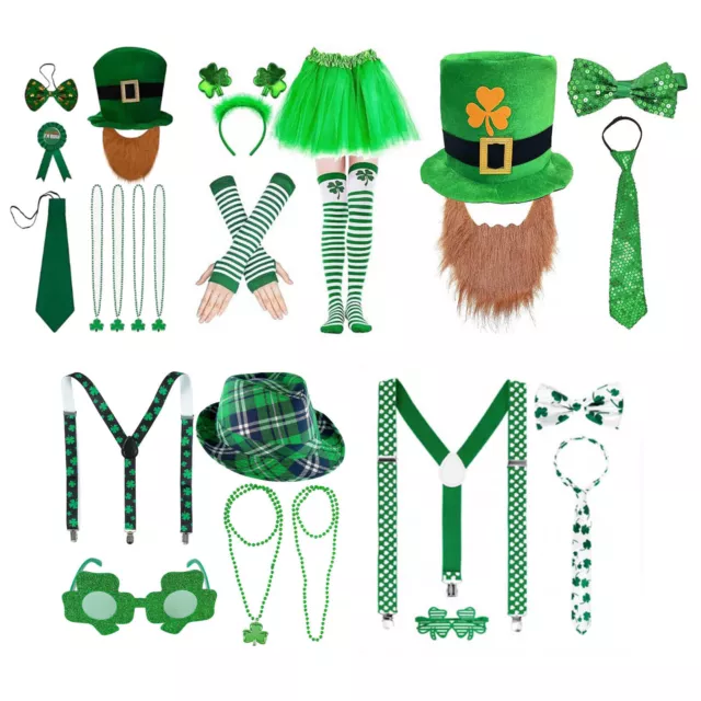 Unisex Accessories Set Carnival Clover Decorations Various Shamrocks Props