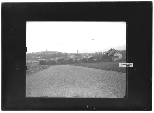 13x18cm Country Village Positive Antique Photo Glass Plate