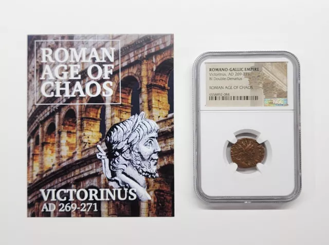 AD 269-271 BI Double-Denarius - Victorinus Age of Chaos Ancient Coin - NGC