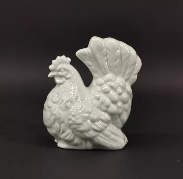 9924067 Porcelana Figura Gallina Blanco Wagner&Apel Thüringen H11cm