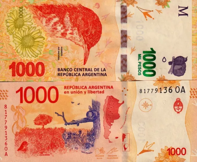 ARGENTINA - 1000 pesos 2017 FDS - UNC