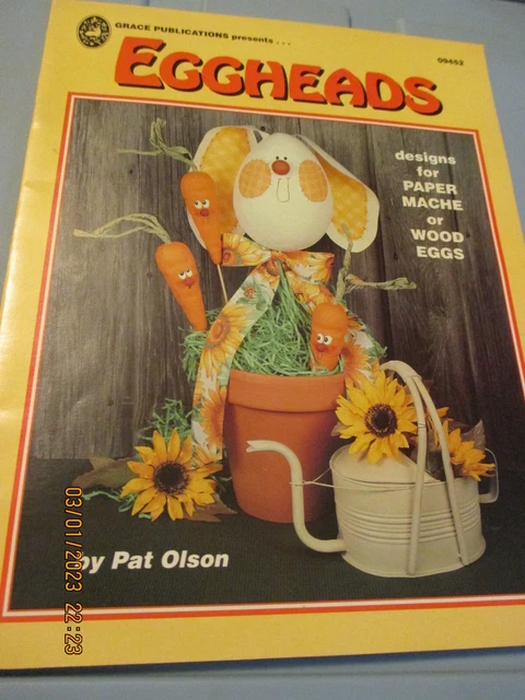 Pat Olson - cabezas de huevo - diseños para papel maché - huevos - calabazas - tapa blanda
