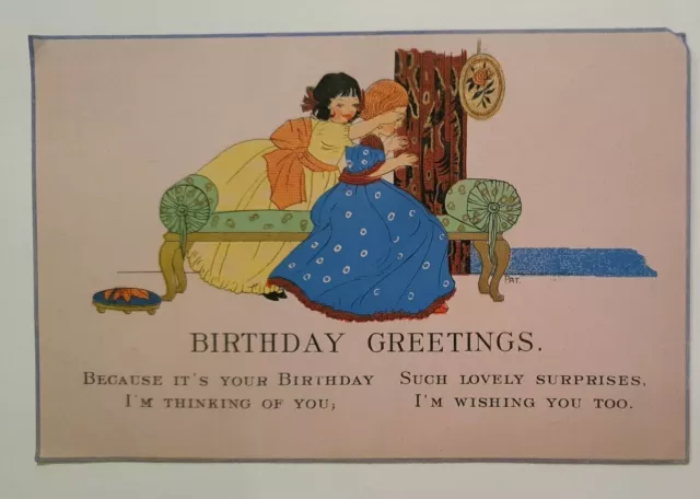 Vintage Birthday Greetings Card