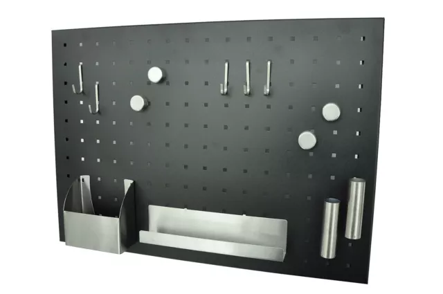 Magnettafel Memoboard Schlüsselboard Magnetwand Pinnwand Stahl 50 x 35 schwarz