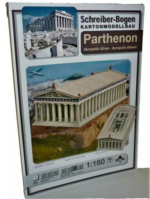 + KARTONMODELL PARTHENON Akropolis Athen Schreiber-Bogen Nr. 789 - Spur N