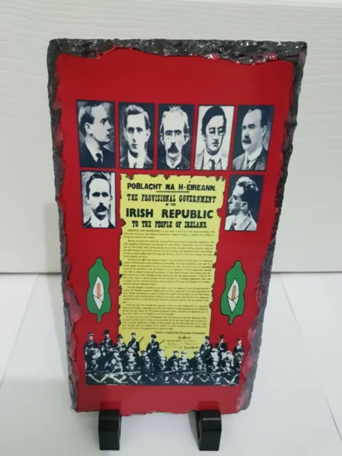 Red 1916 Proclamation Slate - Easter Rising Irish Republican