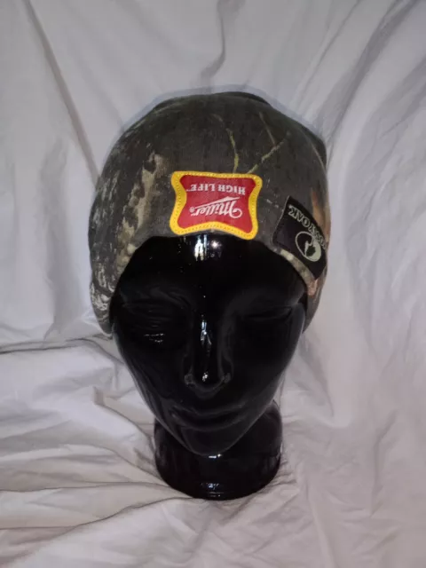 MOSSY OAK CAMO Hunting Miller High Life Reversible Winter Hat One Size ...