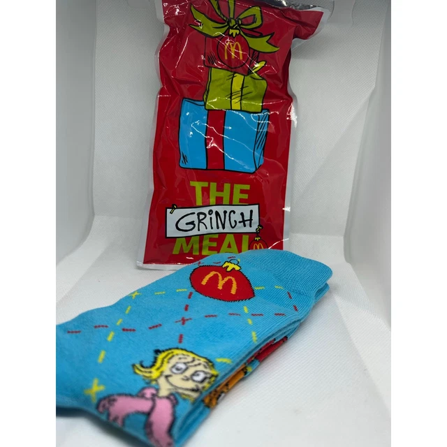 McDonald's Canada The Grinch 2024 Socks – New Sealed, Adult One Size, Mismatch Colors