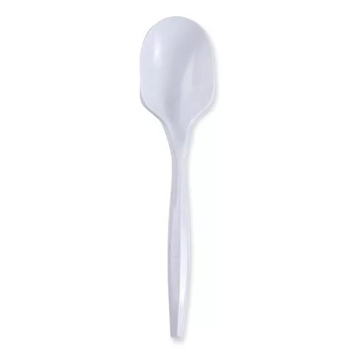 Boardwalk® Mediumweight Wrapped Cutlery, Soup Spoon, 1000 Spoons (BWKSSMWPPWIW)