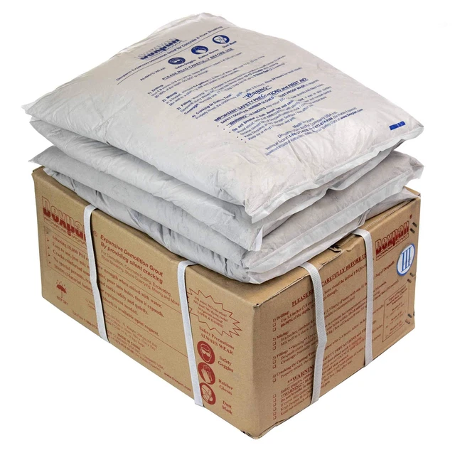 Expansive Demolition Grout 44 Lb. Box for Rock Breaking, Concrete Cutt...