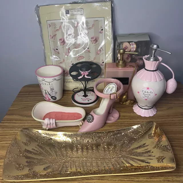 Complete Bathroom Accessory Set Victorian Lady/Hollywood Kathy Hatch Ooh La La