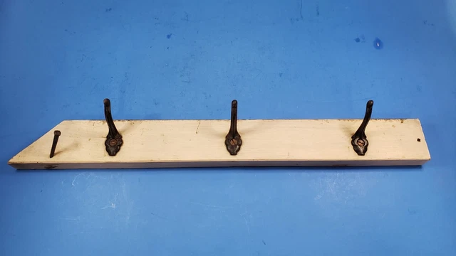 Coat/Hat Wall Rack Original C 1860 Salvaged Rustic Farm House Décor 20" Antique